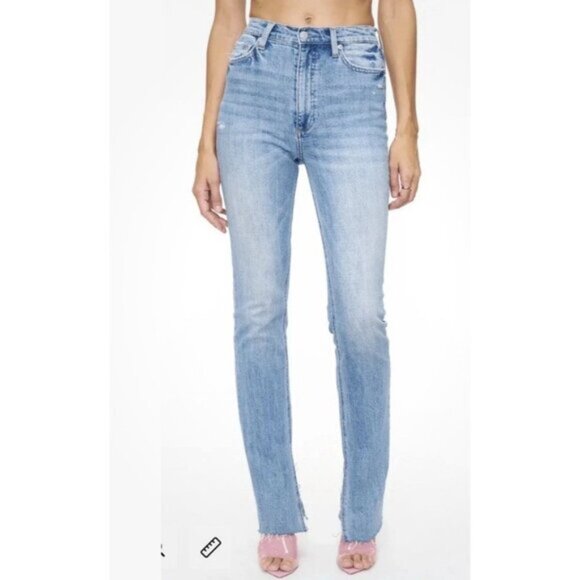 PISTOLA Colleen Slim Boot High Rise Women’s Size 25 Raw Hem Side Slit‎ Slimming - Picture 2 of 16